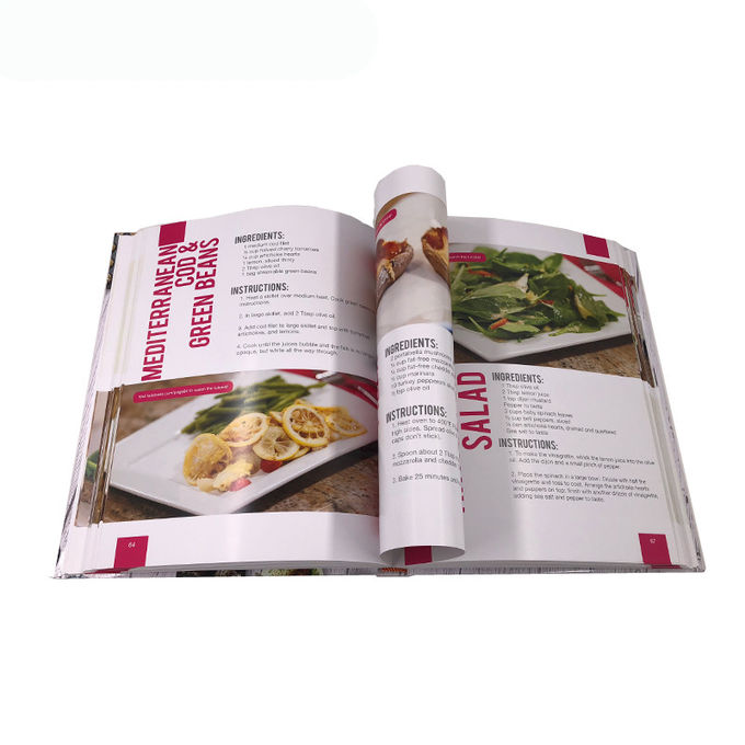 Professional Four Color Cooking Hardcover Cookbook Offset Printing